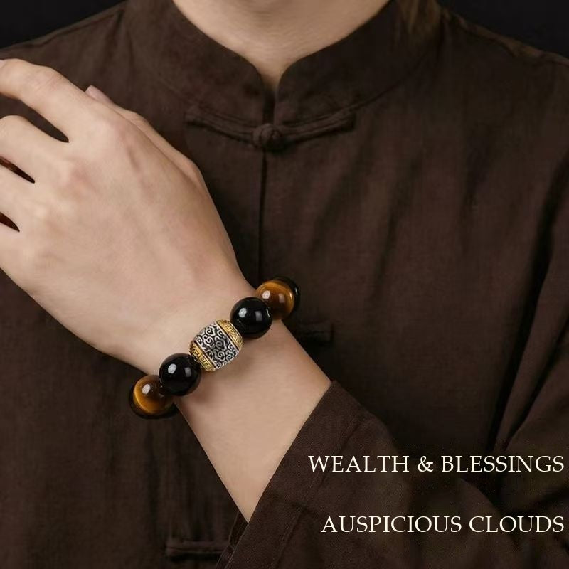 ICH Master Supervised Premium Obsidian & Tiger Eye Bracelet