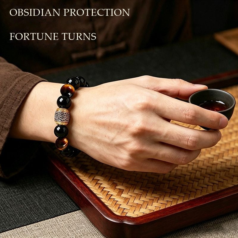 ICH Master Supervised Premium Obsidian & Tiger Eye Bracelet
