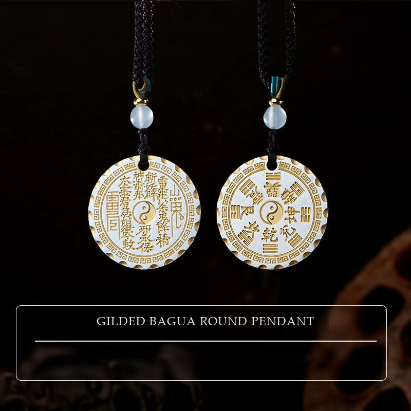 Taoist Shan Gui Amulet Coin Pendant – Qiankun Bagua Peace Buckle Talisman Necklace
