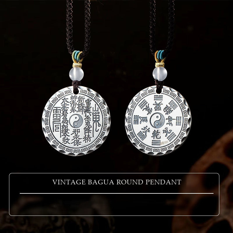 Taoist Shan Gui Amulet Coin Pendant – Qiankun Bagua Peace Buckle Talisman Necklace