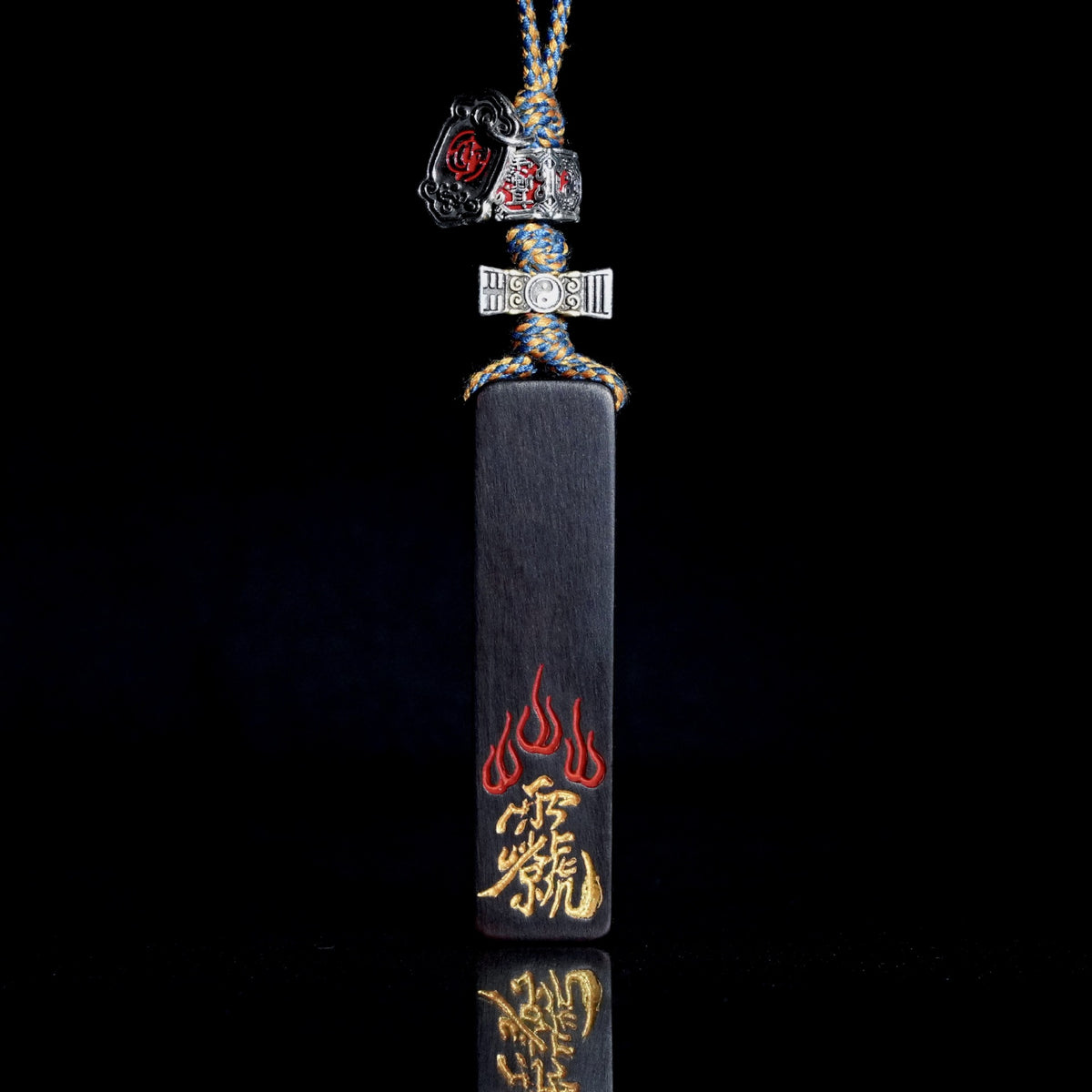 Thunder Ancestor "Lei Zu" Natural Lightning-Struck Jujube Wood Talisman Pendant