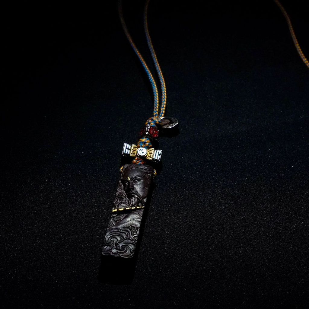 Thunder Ancestor "Lei Zu" Natural Lightning-Struck Jujube Wood Talisman Pendant