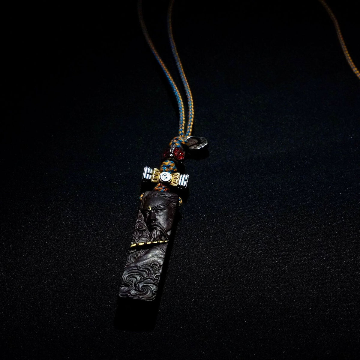 Thunder Ancestor "Lei Zu" Natural Lightning-Struck Jujube Wood Talisman Pendant